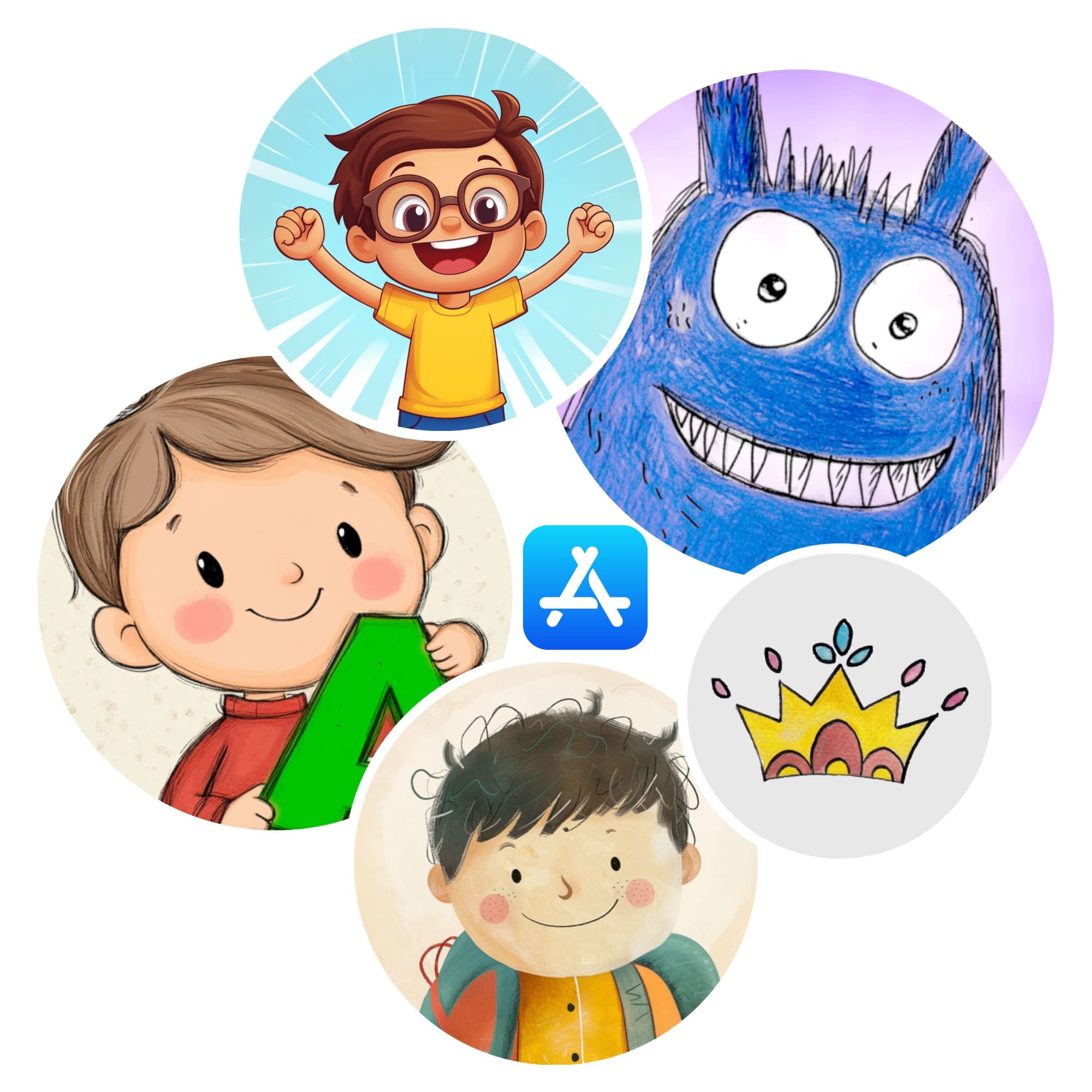 Kompletní Balíček aplikací Hlava Plná Pohádek, Školička, Školáček, Kouzelná Abeceda a Počtíci  (Pro iOS)