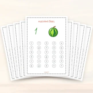 Hledání čísel pro děti. Pracovní listy matematiky - Elementer