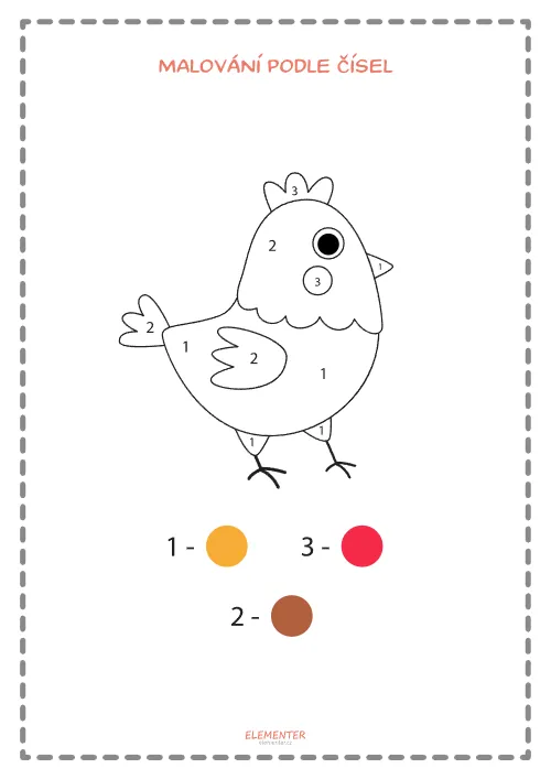 Malování podle čísel (18 pracovních listů PDF) - Obrázek 2