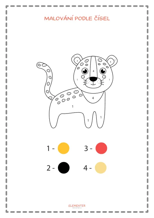 Malování podle čísel (18 pracovních listů PDF) - Obrázek 3