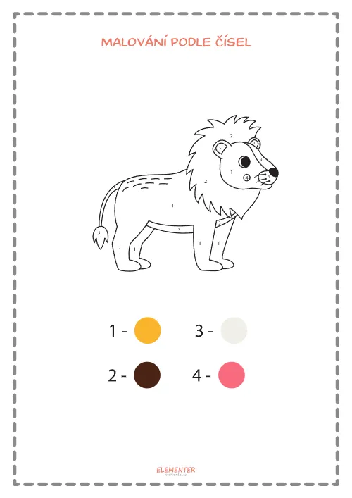 Malování podle čísel (18 pracovních listů PDF) - Obrázek 4
