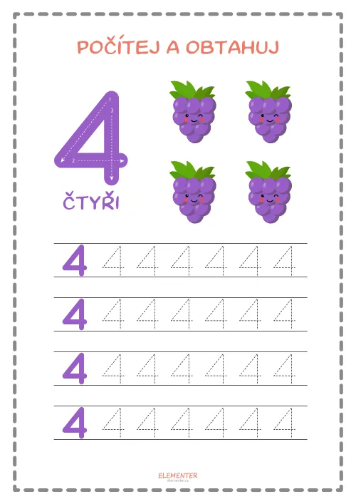 Počítej a obtahuj (10 pracovních listů PDF) - Obrázek 5