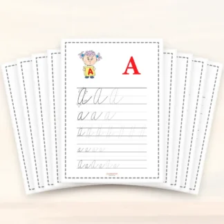 Psací písmena A až Z (10 pracovních listů PDF)