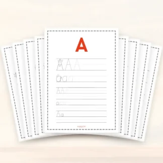 Tiskací písmena A až Z (10 pracovních listů PDF)