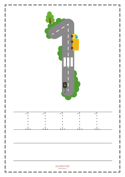 Čísla na silnicích (10 pracovních listů PDF) - Obrázek 2